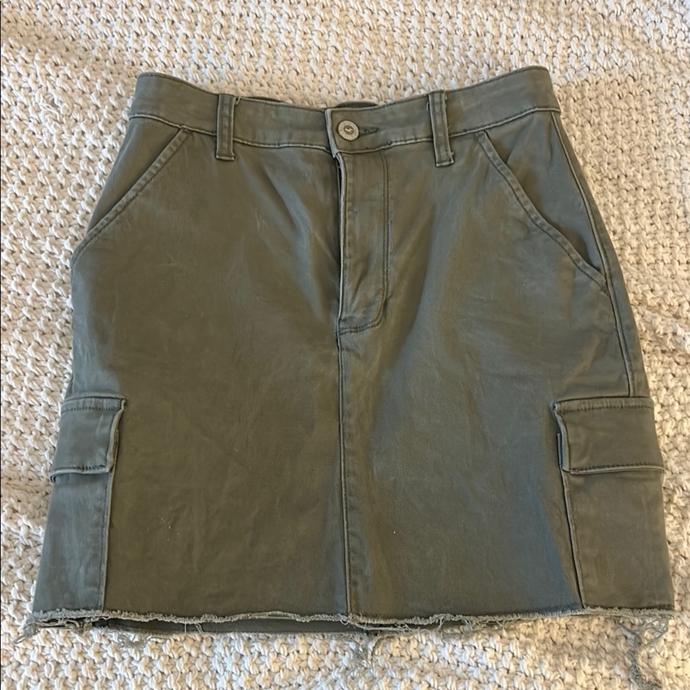 Hollister Olive Green Mini Skirt